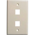 Chiptech, Inc Dba Vertical Cable Vertical Cable, , Double (2) Port Keystone Wall Plate (Flush) Almond 304-J2634/2P/AL